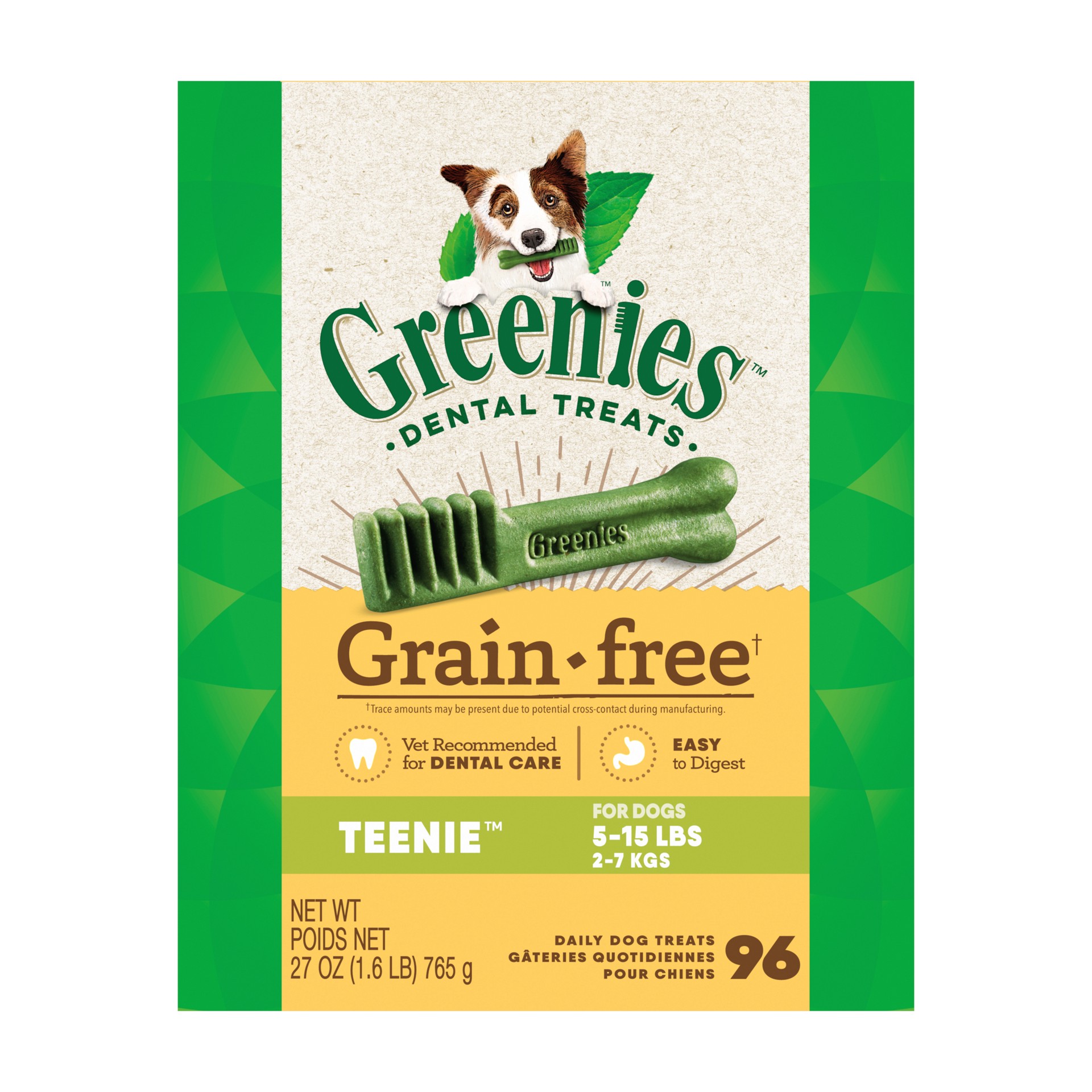 slide 1 of 3, GREENIES Grain Free TEENIE Natural Dog Dental Care Chews Oral Health Dog Treats Pack (96 Treats, 27 oz