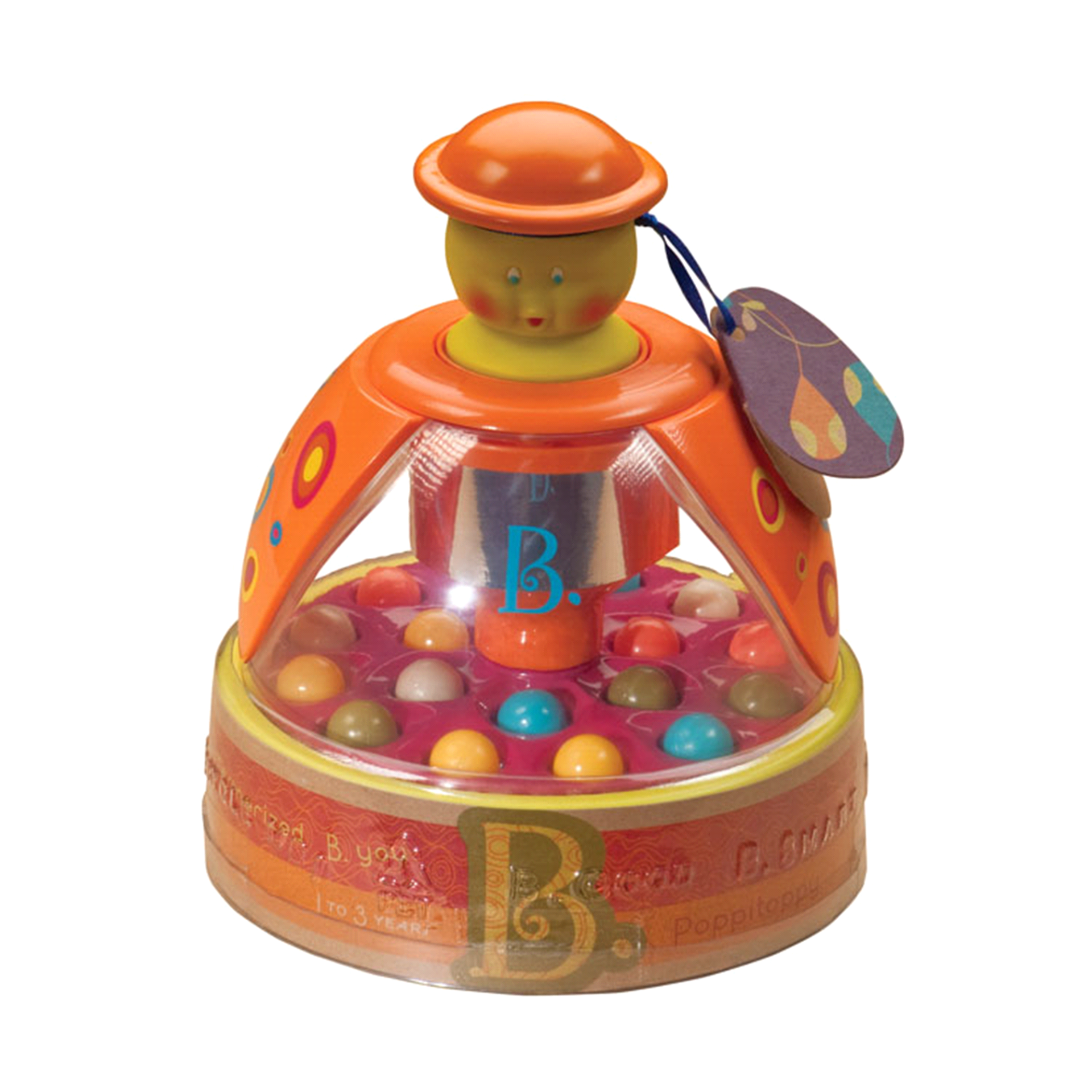 slide 1 of 2, B. Poppitoppy - Push And Spin Toy, 1 ct