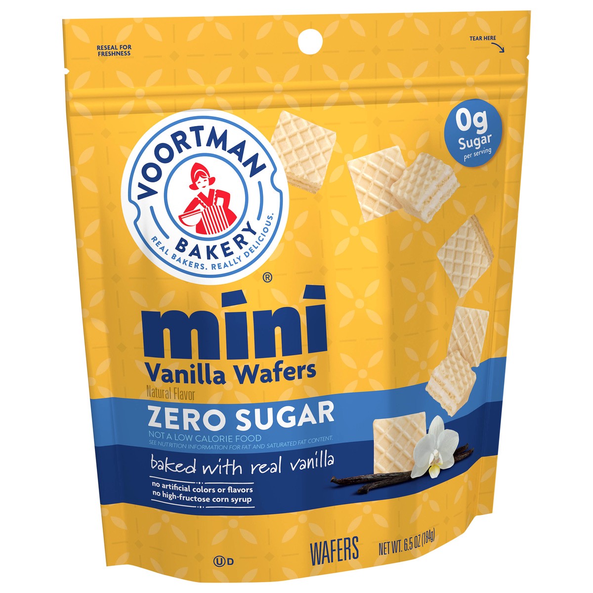 slide 4 of 9, Voortman Bakery Zero Sugar Vanilla Mini Wafers, 6.5 oz