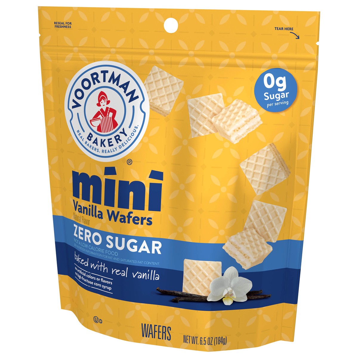 slide 6 of 9, Voortman Bakery Zero Sugar Vanilla Mini Wafers, 6.5 oz