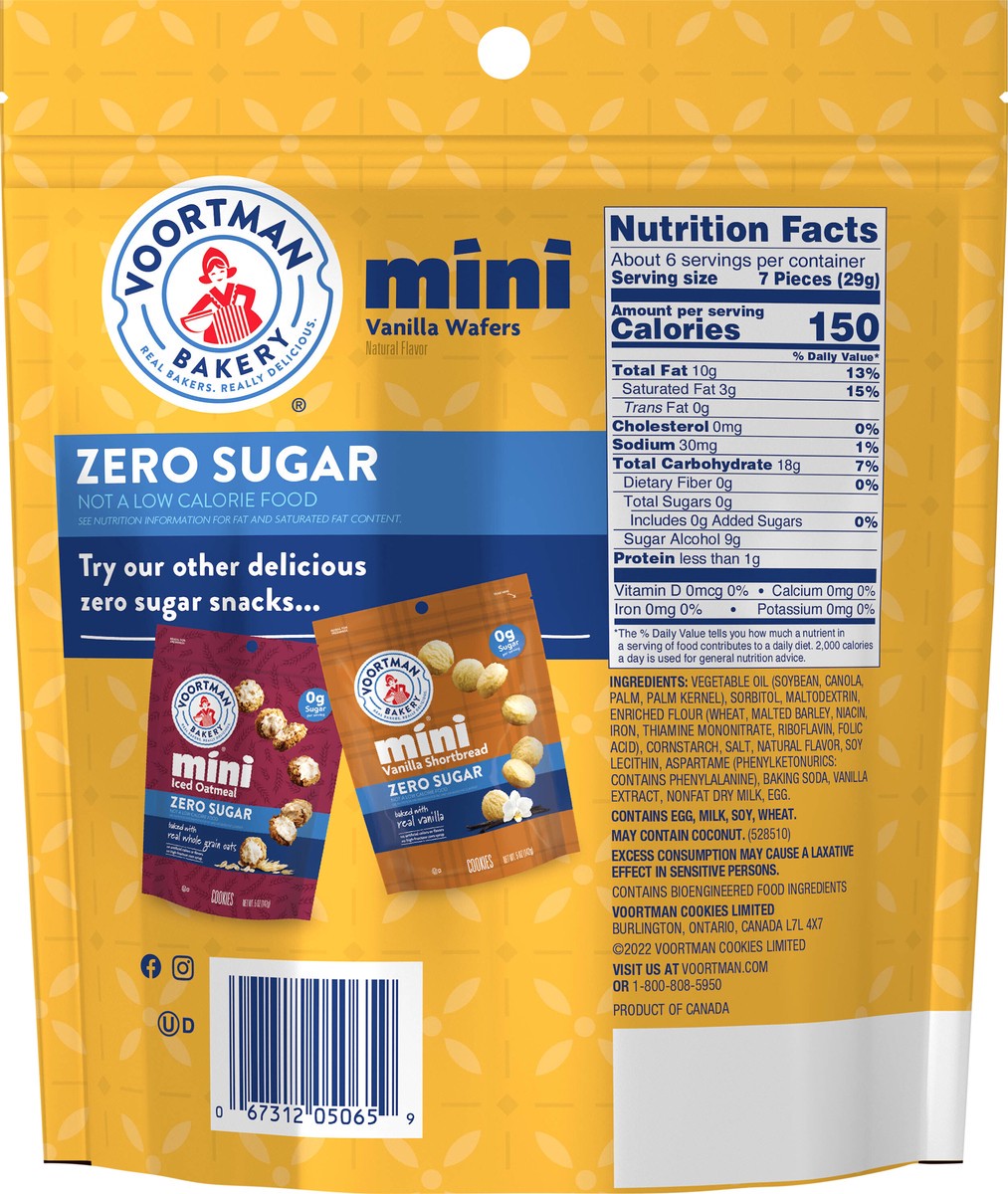 slide 3 of 9, Voortman Bakery Zero Sugar Vanilla Mini Wafers, 6.5 oz