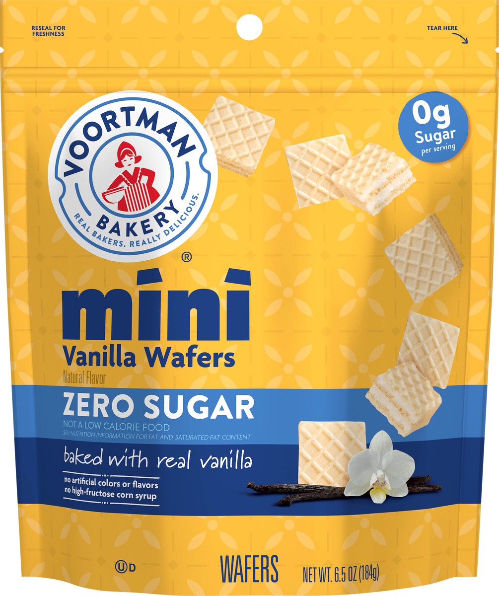 slide 8 of 9, Voortman Bakery Zero Sugar Vanilla Mini Wafers, 6.5 oz