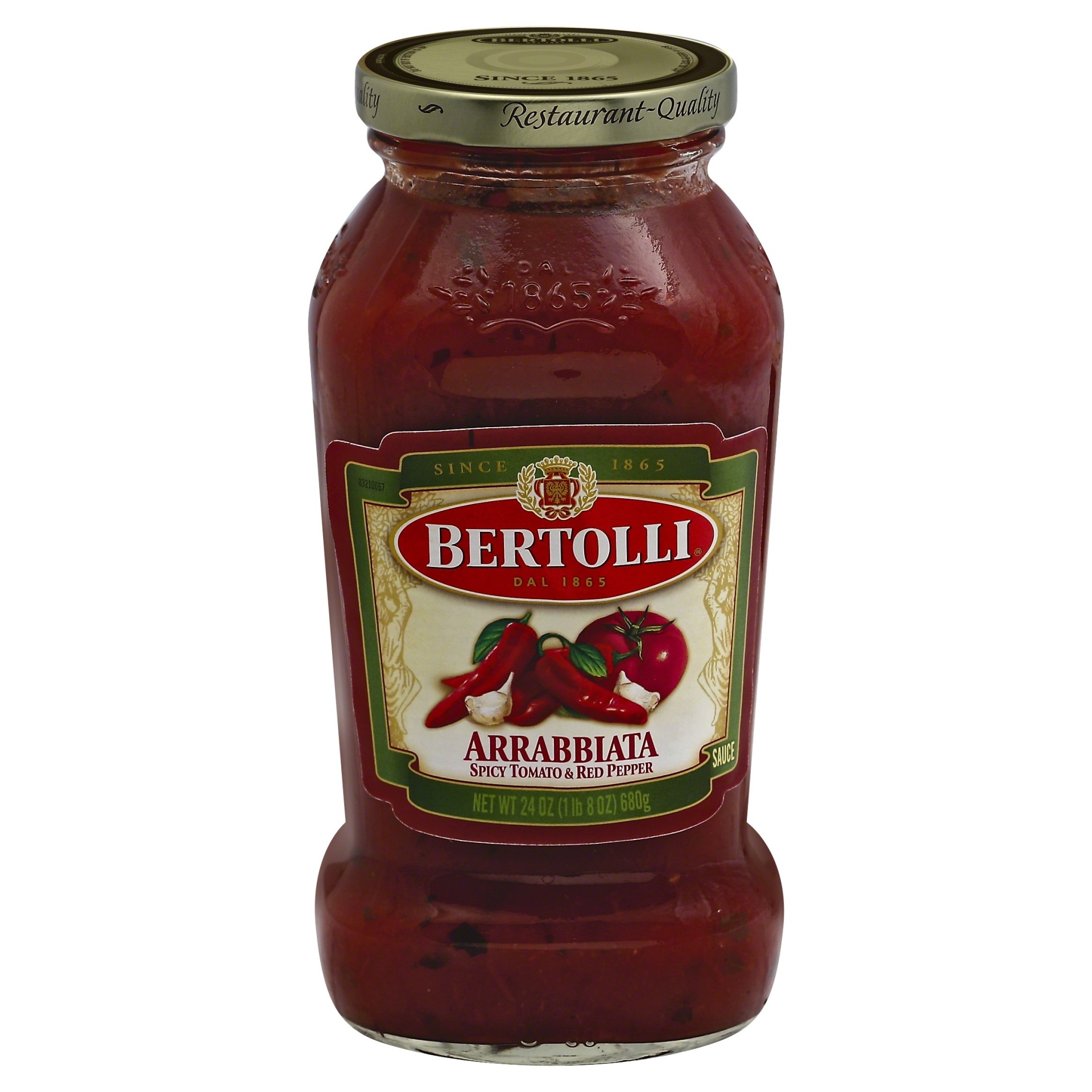 slide 1 of 8, Bertolli Sauce, Arrabbiata, Spicy Tomato & Red Pepper, 24 oz