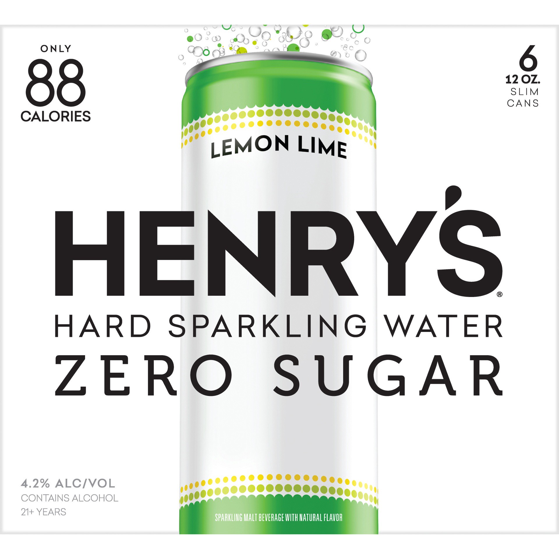 slide 5 of 7, Henry's Sparkling Lemon Lime, 6 ct; 12 fl oz