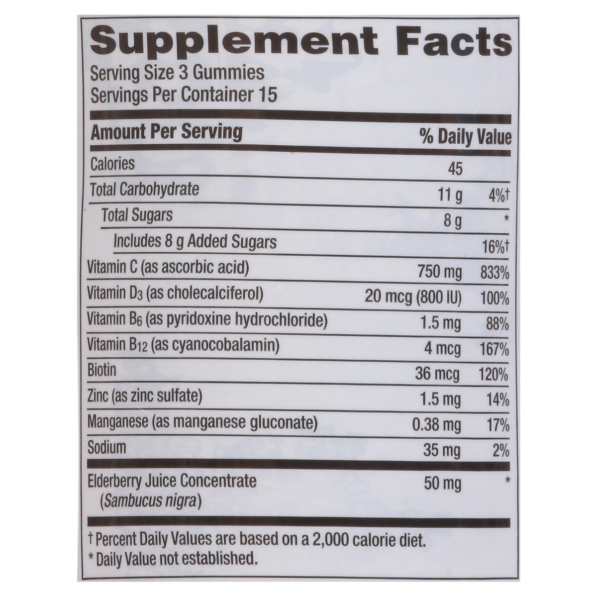 slide 5 of 13, Emergen-C Elderberry Immune+ 45 Gummies, 45 ct