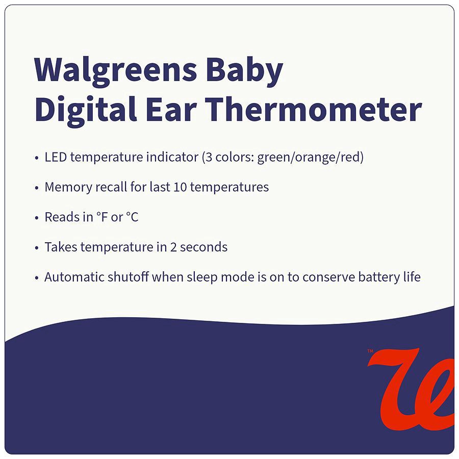 slide 5 of 5, Walgreens Ear Thermometer, 1 ct