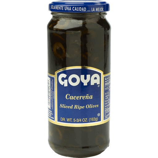 slide 1 of 1, Goya Manzanilla Sliced Black Olives, 5.75 oz