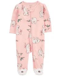 Carter's Baby Koala 2-Way Zip Cotton Sleep & Play Pink 3M