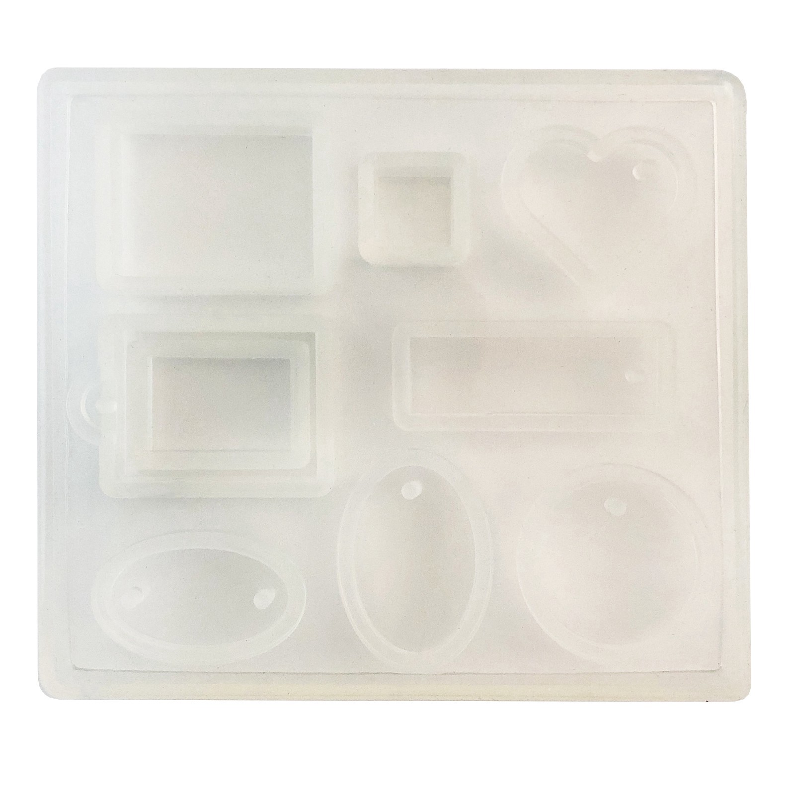 slide 3 of 4, Blue Moon Studio Uv Resin Craft Basic Shapes Flat Mold, 3.5 in x 3.125 in x 0.438 in
