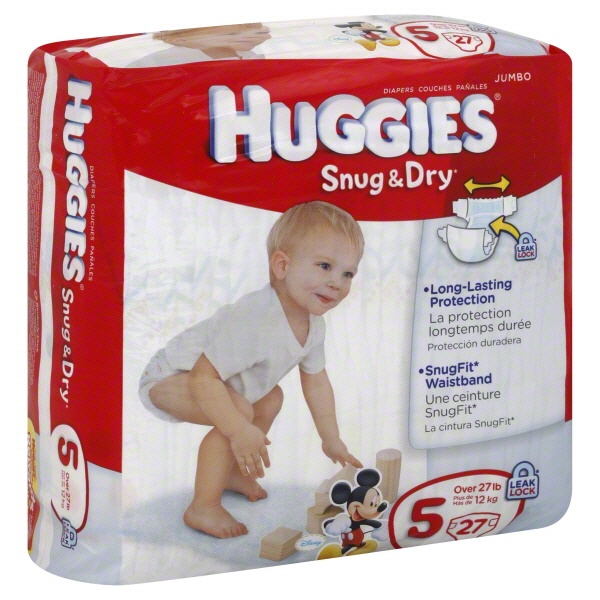 slide 1 of 1, Huggies Diapers, 27 ct