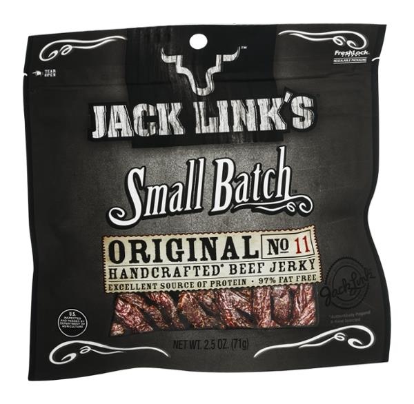 slide 1 of 1, Jack Link's Small Batch Original Handcrafted Beef Jerky, 2.5 oz