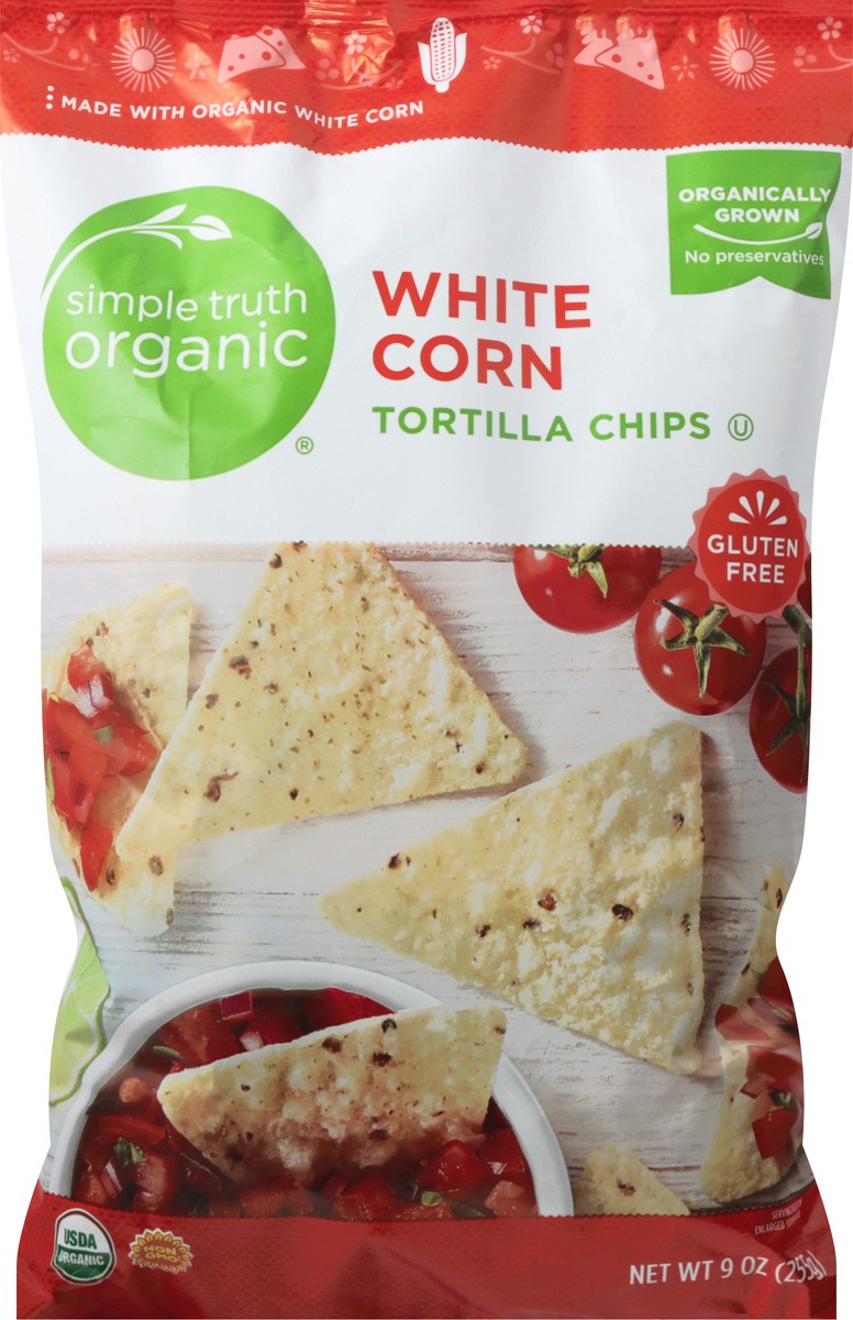 slide 8 of 12, Simple Truth Organic White Corn Tortilla Chips 9 oz, 9 oz