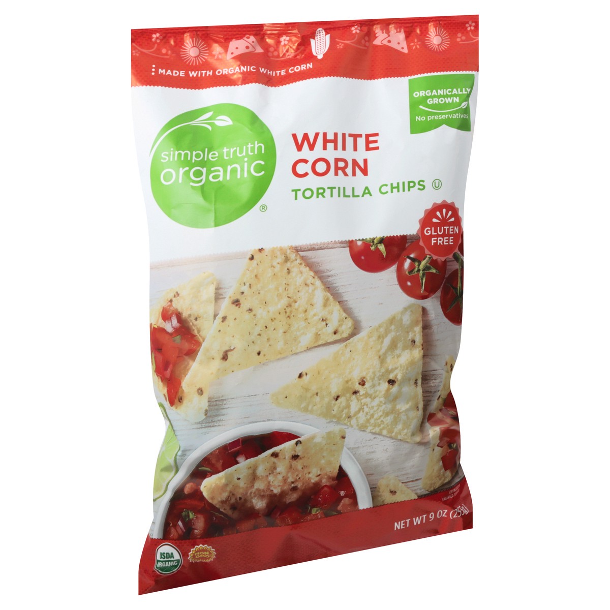 slide 9 of 12, Simple Truth Organic White Corn Tortilla Chips 9 oz, 9 oz