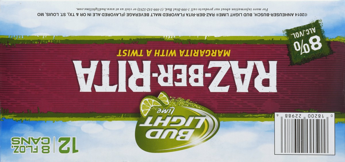 slide 4 of 6, Bud Light Raz-Ber-Rita 12 ea, 12 ct; 12 fl oz