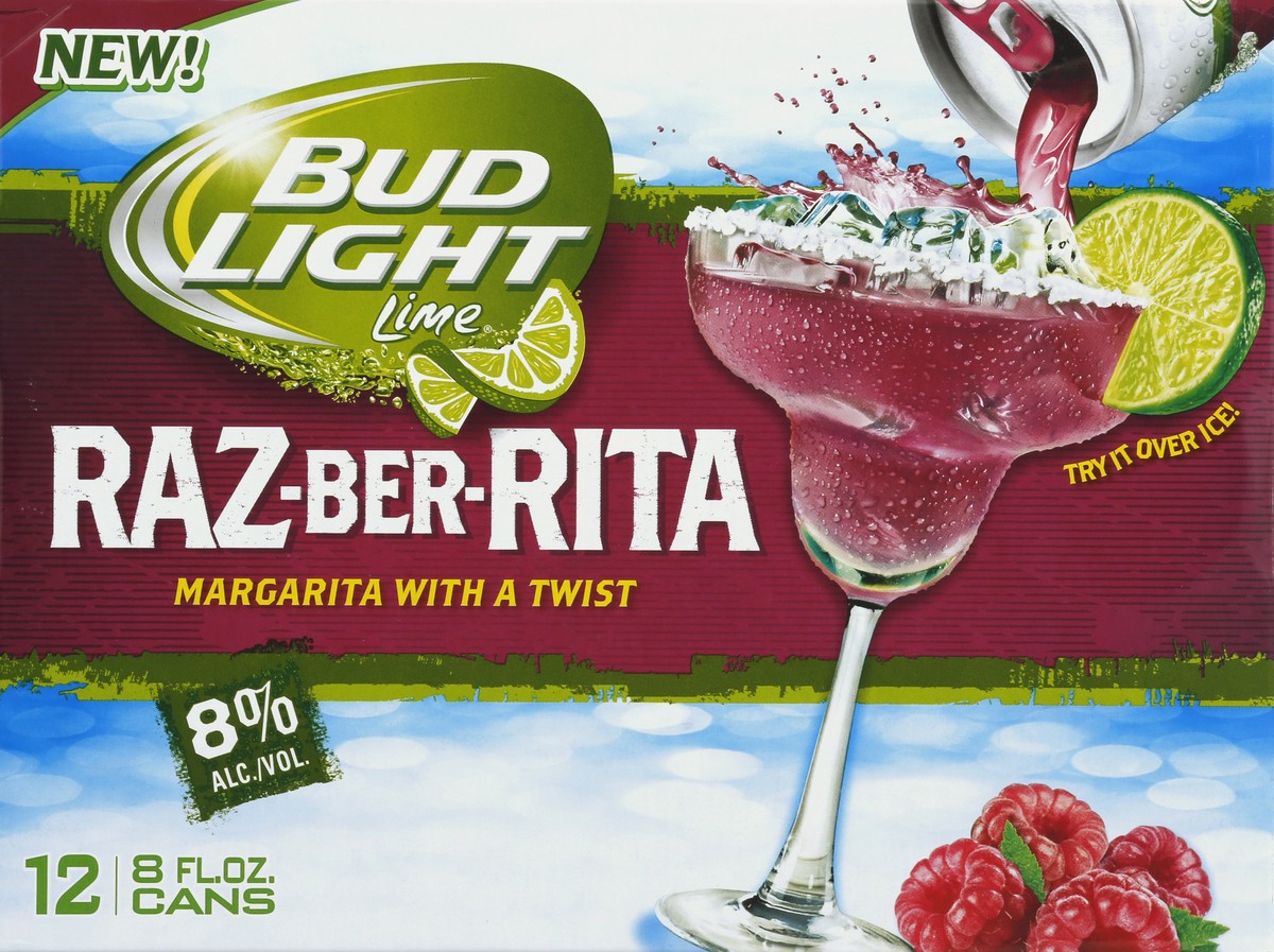 slide 5 of 6, Bud Light Raz-Ber-Rita 12 ea, 12 ct; 12 fl oz