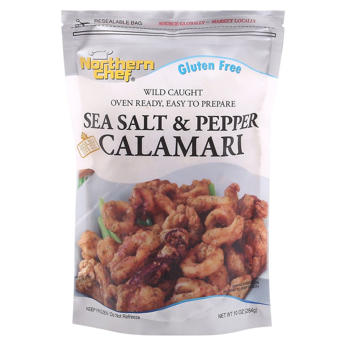 slide 1 of 1, Northern Chef Gluten Free Sea Salt & Pepper Calamari 10 oz, 