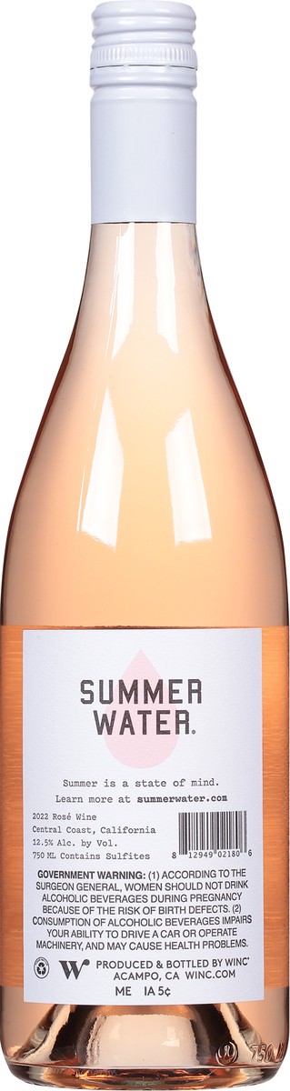 slide 9 of 9, Summer Water Central Coast Rose 750 ml, 750 ml