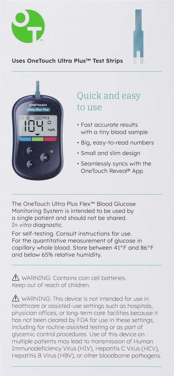 slide 7 of 9, OneTouch OTUP Flex System mg US (LED), 1 ct