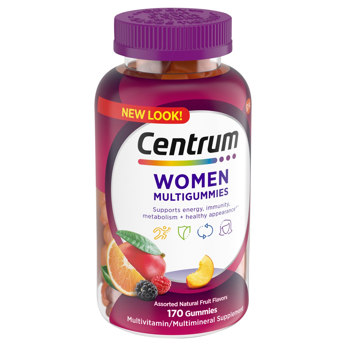 slide 4 of 9, Centrum Multi Gummies Womens, 170 ct