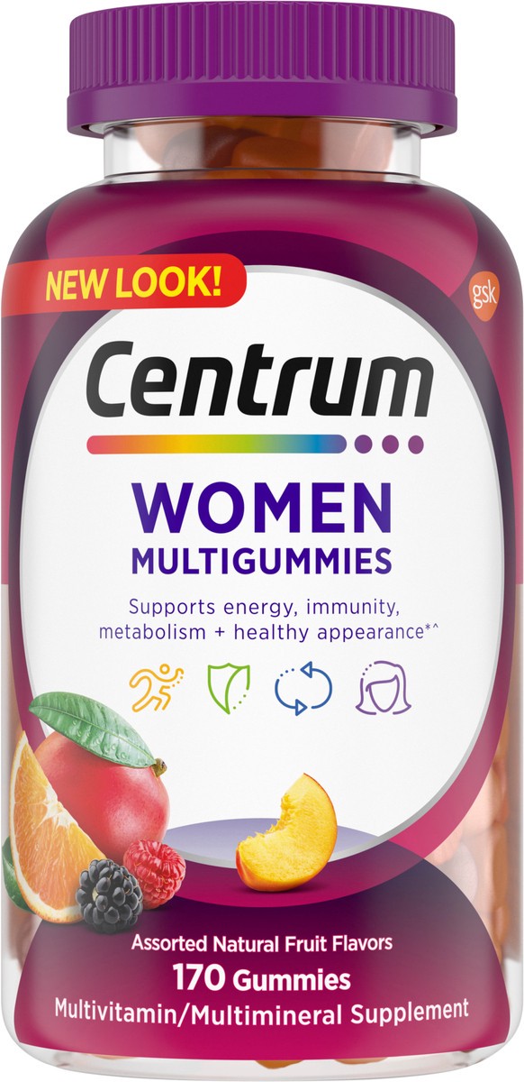 slide 2 of 9, Centrum Multi Gummies Womens, 170 ct