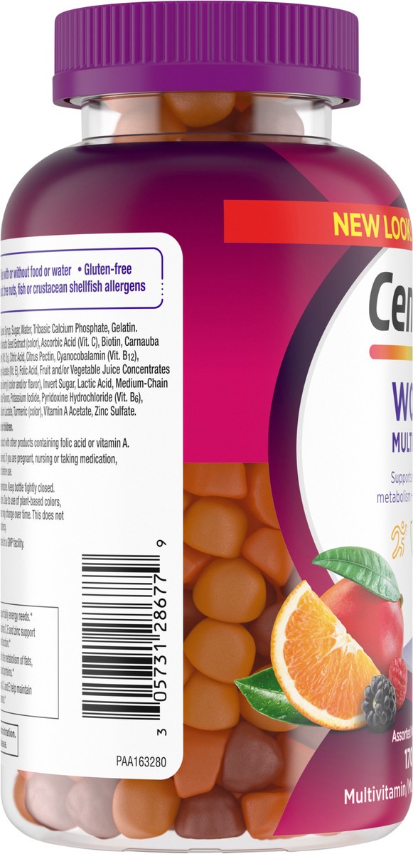 slide 5 of 9, Centrum Multi Gummies Womens, 170 ct