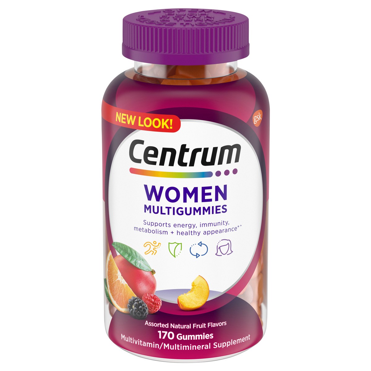 slide 1 of 9, Centrum Multi Gummies Womens, 170 ct