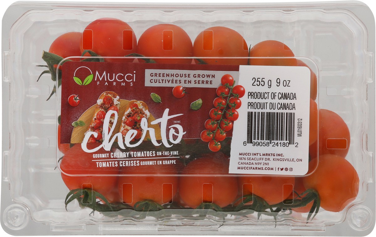 slide 3 of 11, Mucci Farms Cherto On-The-Vine Cherry Tomatoes 9 oz, 9 oz