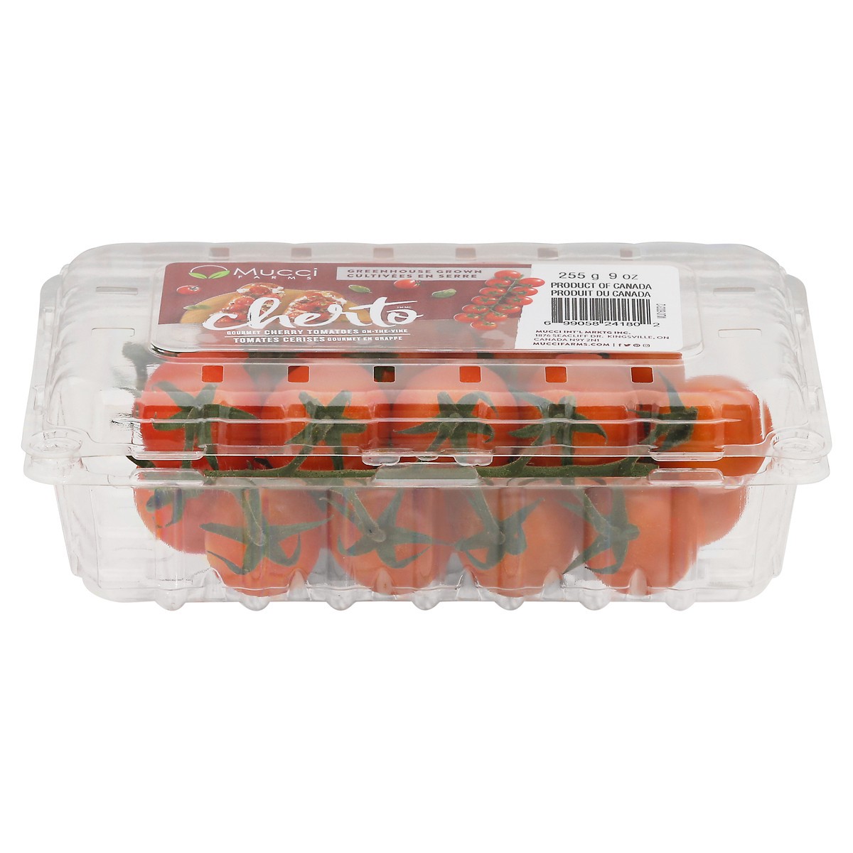 slide 1 of 11, Mucci Farms Cherto On-The-Vine Cherry Tomatoes 9 oz, 9 oz