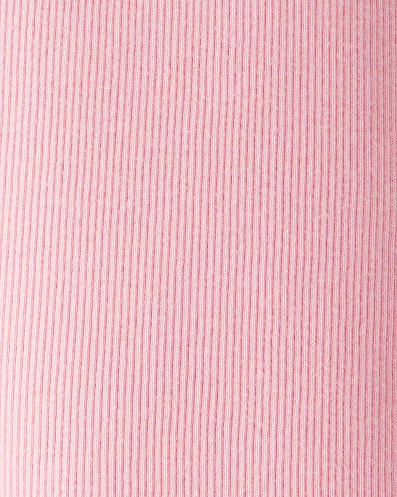 slide 3 of 3, Carter's Carters Kid Solid Cotton Ribbed Stretch Leggings - Pink Pink 14, 1 ct