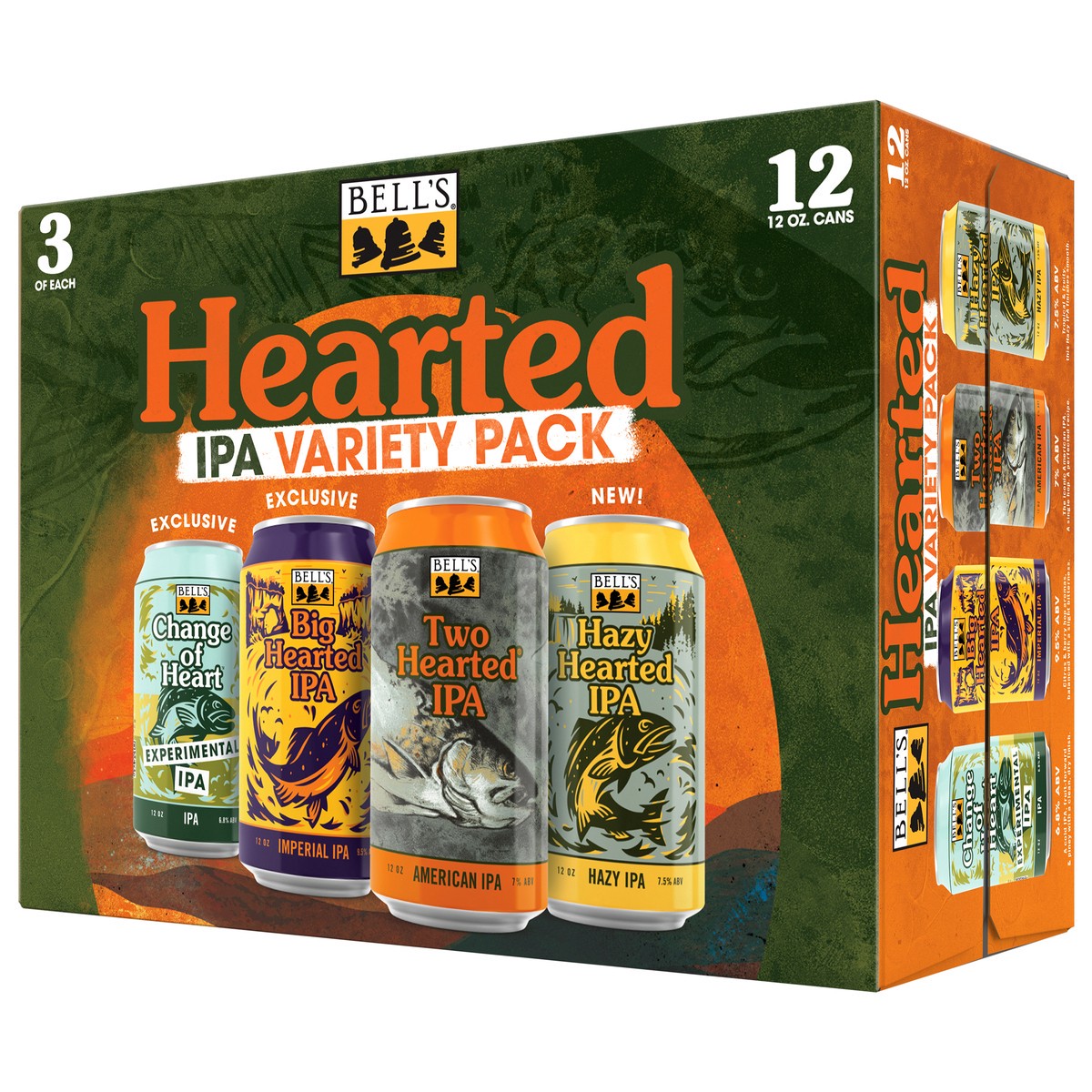 slide 2 of 8, Bell's Hearted Variety Pack Beer, 12 Pack, 12 fl oz Cans, 12 ct; 12 oz