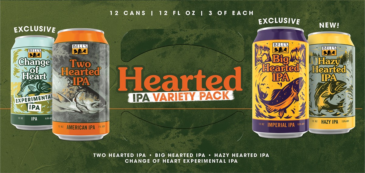 slide 4 of 8, Bell's Hearted Variety Pack Beer, 12 Pack, 12 fl oz Cans, 12 ct; 12 oz