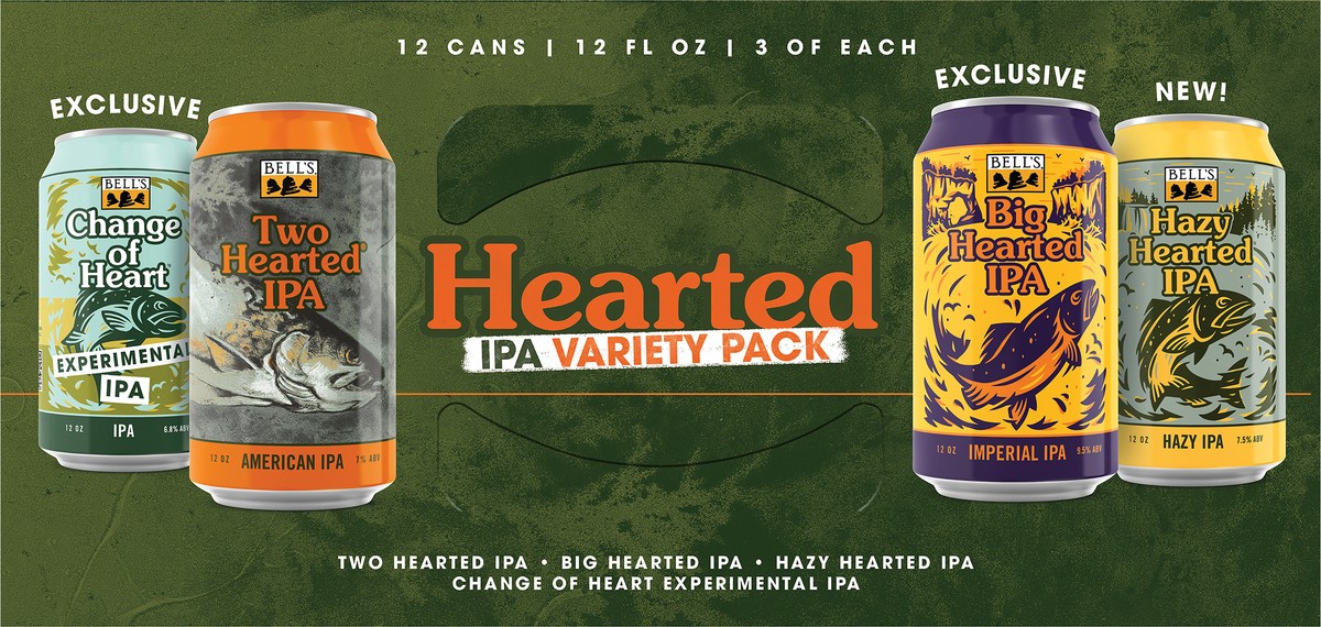 slide 6 of 8, Bell's Hearted Variety Pack Beer, 12 Pack, 12 fl oz Cans, 12 ct; 12 oz