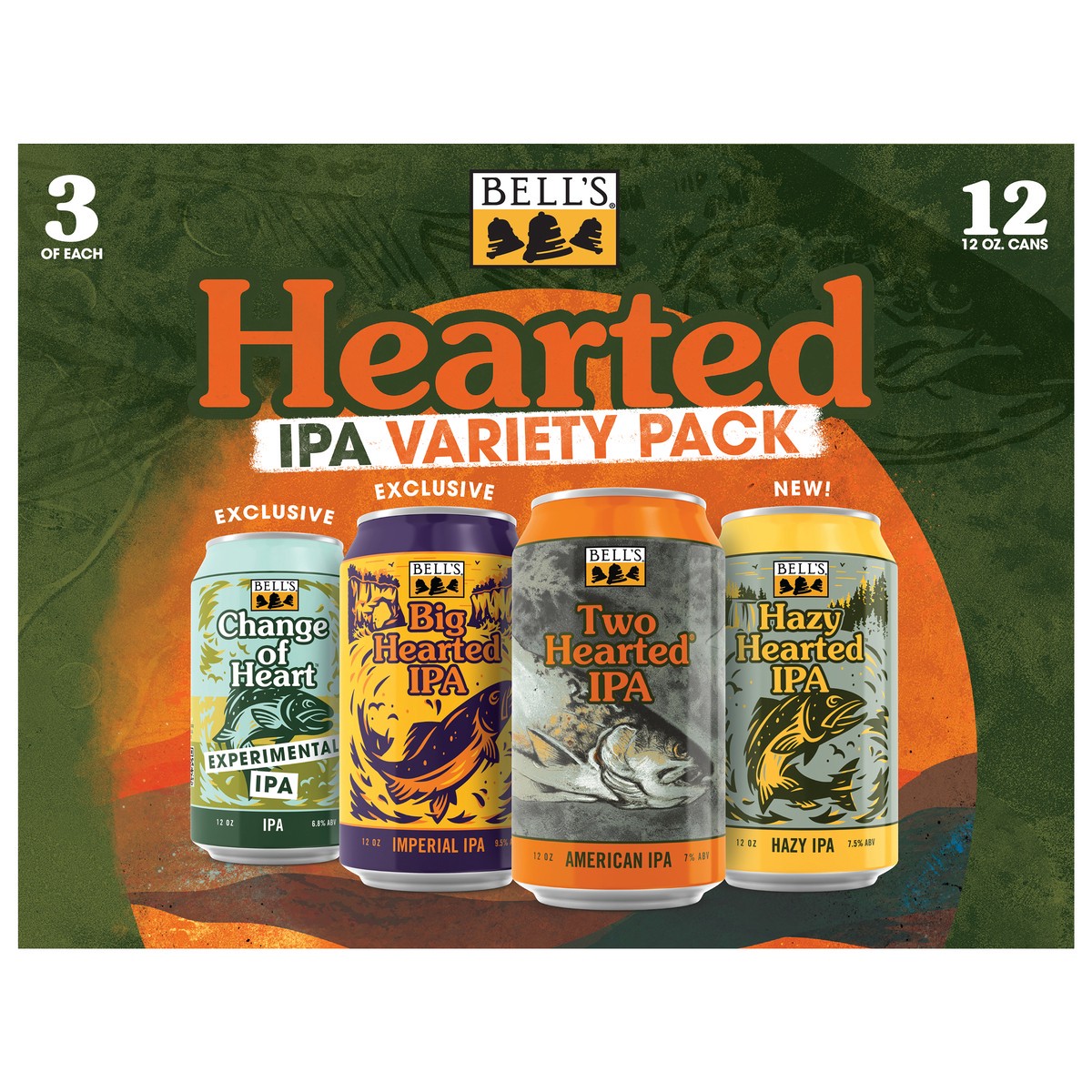 slide 8 of 8, Bell's Hearted Variety Pack Beer, 12 Pack, 12 fl oz Cans, 12 ct; 12 oz