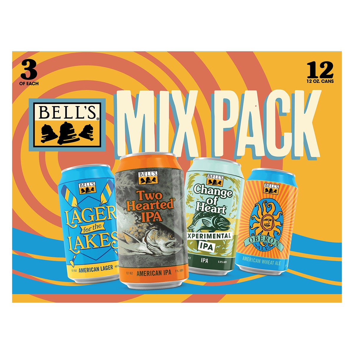 slide 1 of 8, Bell's Hearted IPA Beer Variety 12 Pack, 12 fl oz Cans, ABV Varies, 12 ct; 12 oz