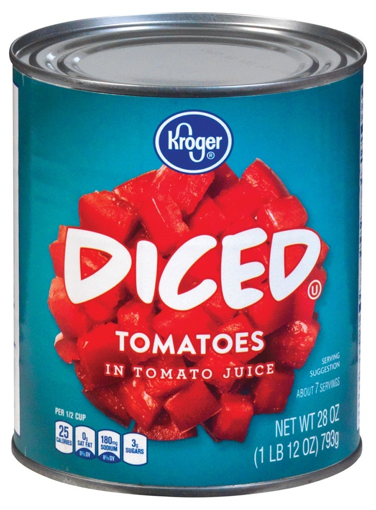 slide 1 of 1, Kroger Diced Tomatoes In Tomato Juice, 28 oz