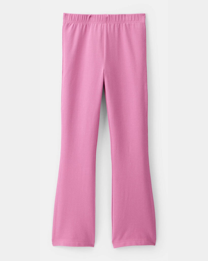 slide 3 of 3, Carter's Carters Kid Solid Cotton Flare Stretch Leggings - Pink Pink 10, 1 ct
