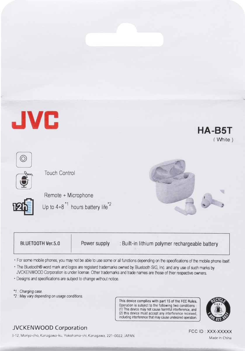 slide 12 of 12, JVC True Wireless Earbuds 1 ea, 1 ct