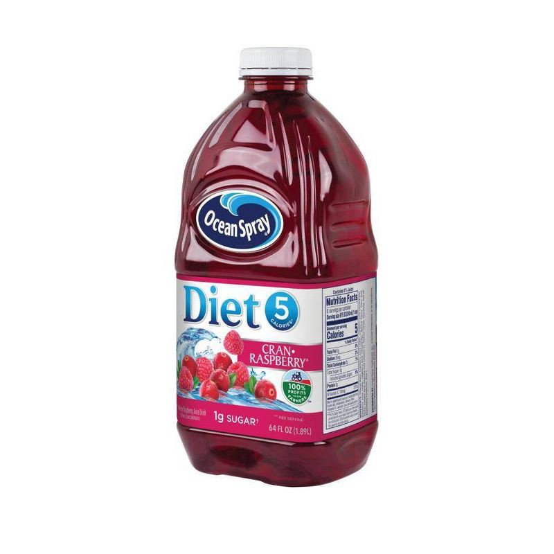 slide 2 of 3, Ocean Spray Diet Cran Raspberry Juice - 64 fl oz Bottle, 64 fl oz
