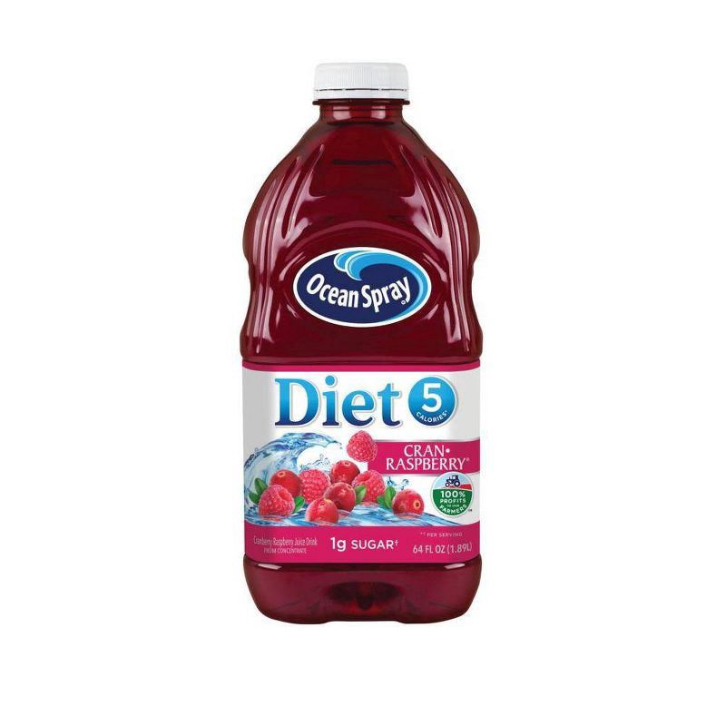 slide 1 of 3, Ocean Spray Diet Cran Raspberry Juice - 64 fl oz Bottle, 64 fl oz