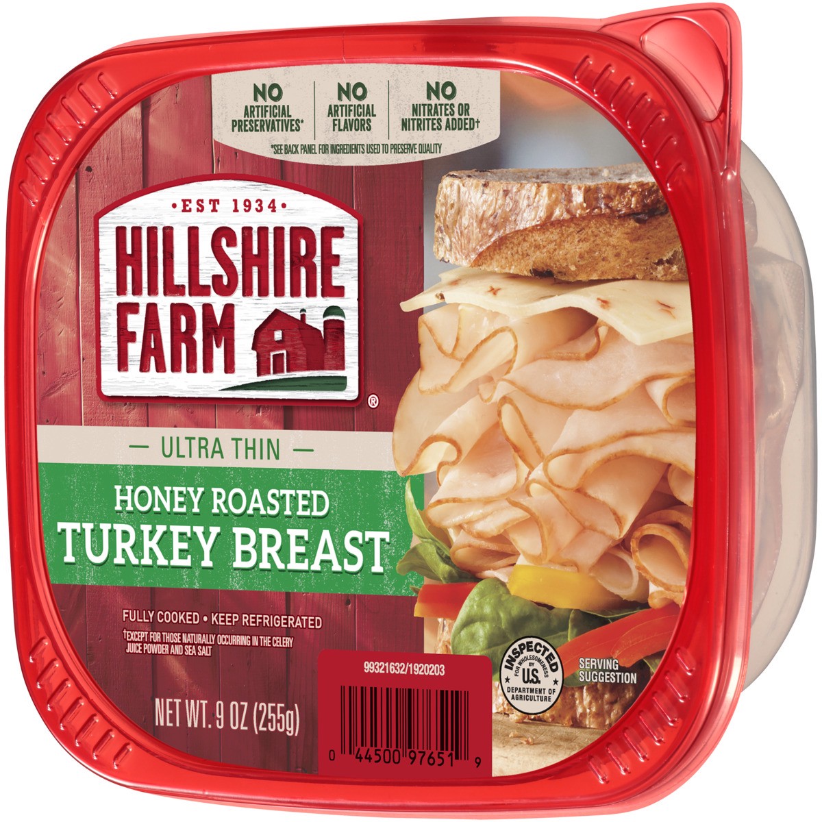 slide 3 of 5, Hillshire Farm Ultra Thin Sliced Honey Roasted Turkey Breast Sandwich Meat, 9 oz, 255.15 g