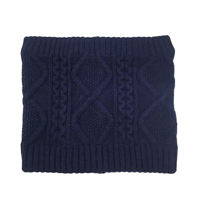 slide 2 of 2, NYGB Fisherman Cable Infinity Scarf - Navy, 1 ct