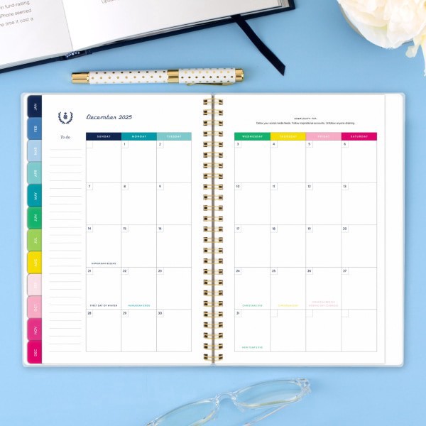 slide 7 of 10, 2025 Simplified By Emily Ley For At-A-Glance Weekly/Monthly Planner, 5-1/2"" X 8-1/2"", Tile, January To December, El35-200-25, 1 ct