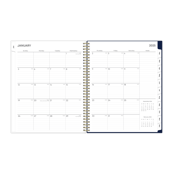 slide 8 of 8, 2025 Blue Sky Weekly/Monthly Planning Calendar, 8-1/2"" X 11"", Neve, January To December, 1 ct
