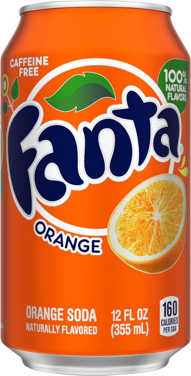 slide 4 of 7, Fanta Orange Soda Can, 12 fl oz, 12 fl oz