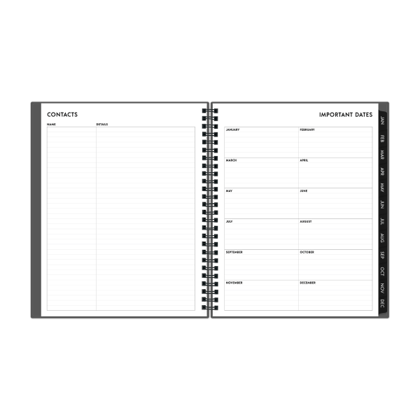 slide 7 of 7, 2025 Blue Sky Weekly/Monthly Planning Calendar, 7"" X 9"", Gray, January To December, 1 ct