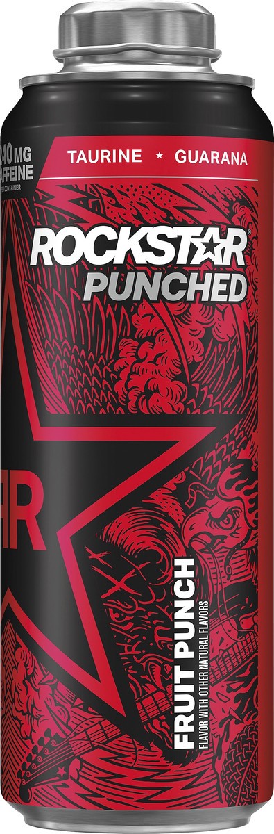 slide 2 of 2, Rockstar Punched Fruit Punch Energy Drink - 24 oz, 24 oz