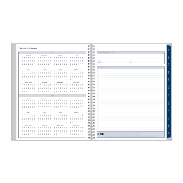 slide 2 of 7, 2025 Blue Sky Weekly/Monthly Planning Calendar, 8-1/2"" X 11"", Passages/Solid Gray, January To December, 1 ct