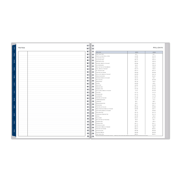 slide 7 of 7, 2025 Blue Sky Weekly/Monthly Planning Calendar, 8-1/2"" X 11"", Passages/Solid Gray, January To December, 1 ct