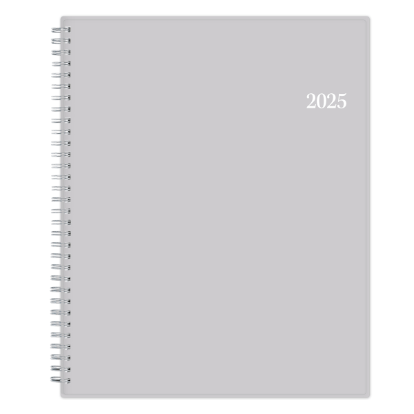 slide 1 of 7, 2025 Blue Sky Weekly/Monthly Planning Calendar, 8-1/2"" X 11"", Passages/Solid Gray, January To December, 1 ct