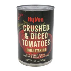 Hy-Vee Chili Starter, Crushed & Diced Tomatoes